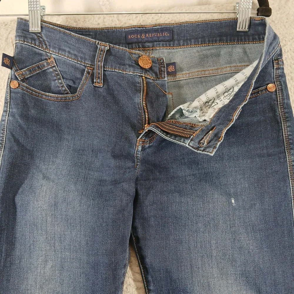 Rock & Republic‎ Berlin Skinny Medium Wash Stretch Jeans 8